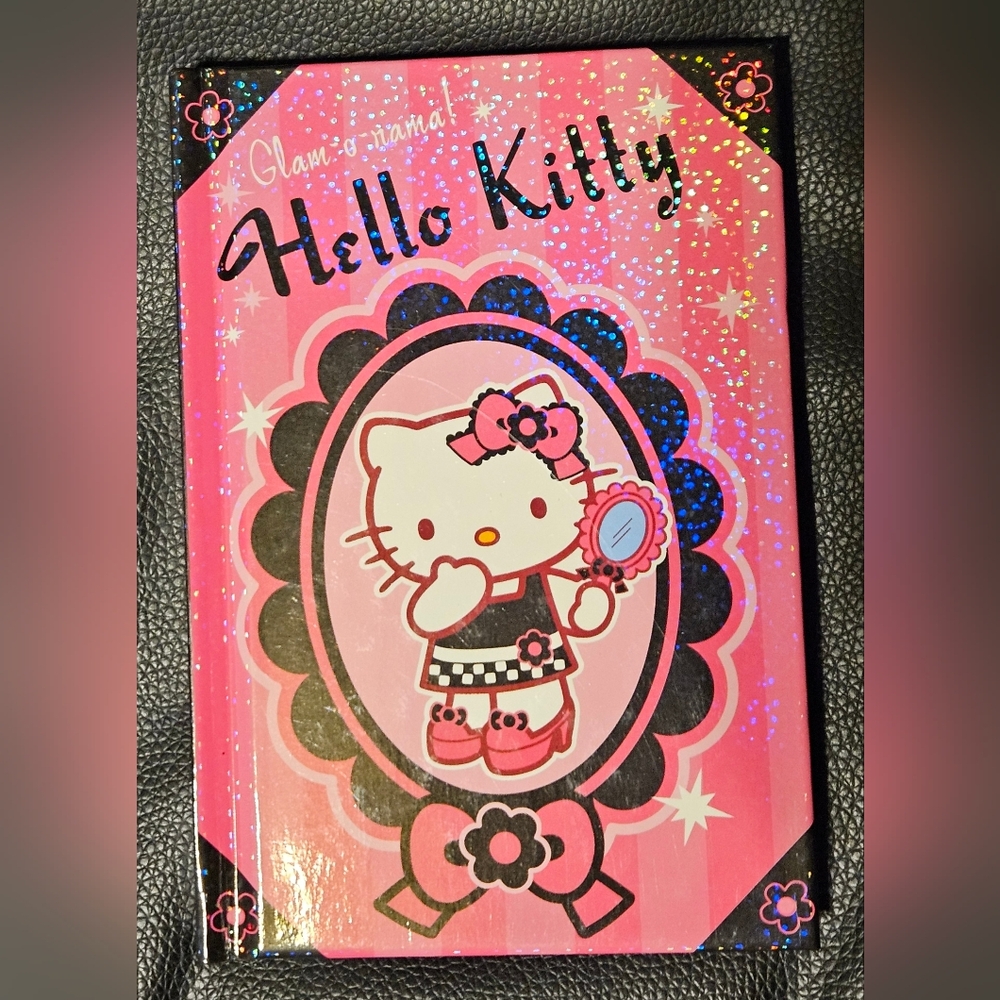 Hello Kitty Pink and Black Glitter Journal